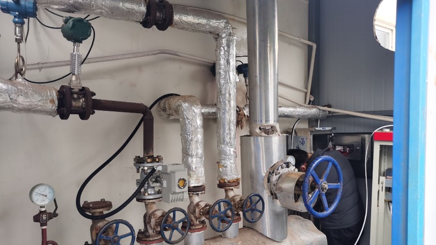 涡街开云NBA篮球测蒸汽，现场安装调试